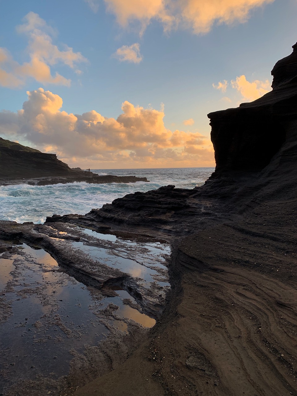 rocks  ocean  morning free photo