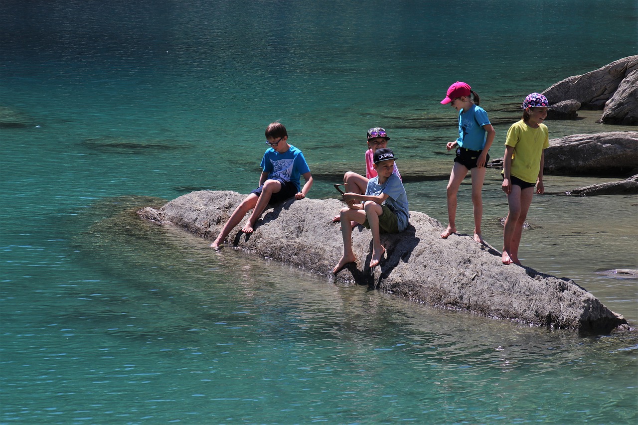 rocks  alpine lake  mountain free photo