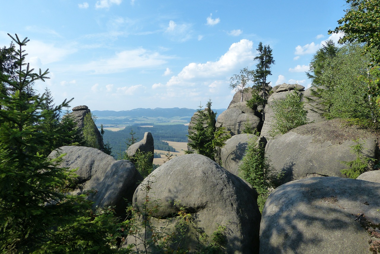 rocks broumovsko view free photo