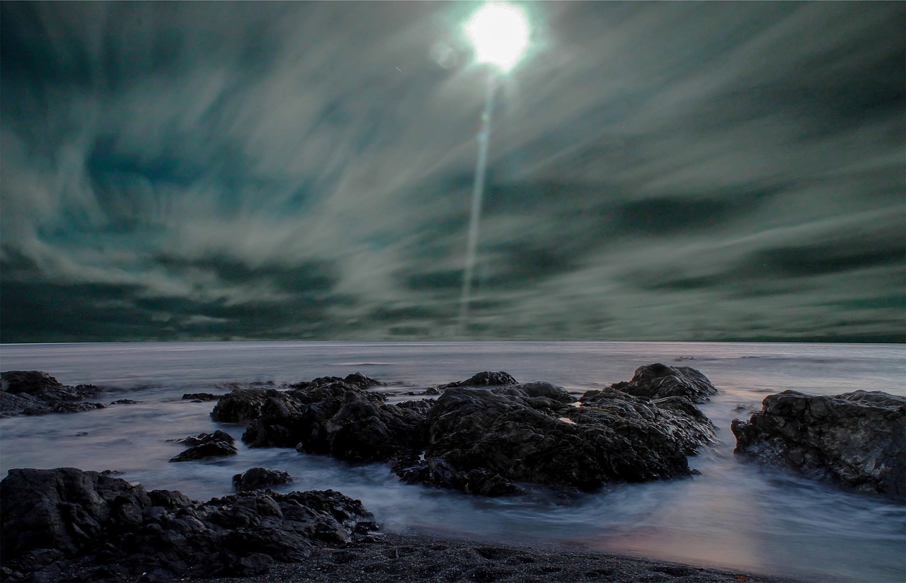 rocks ocean sea free photo