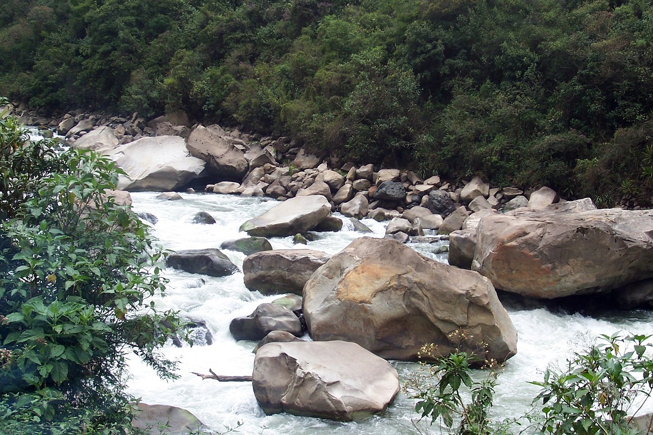 rocks water stream free photo