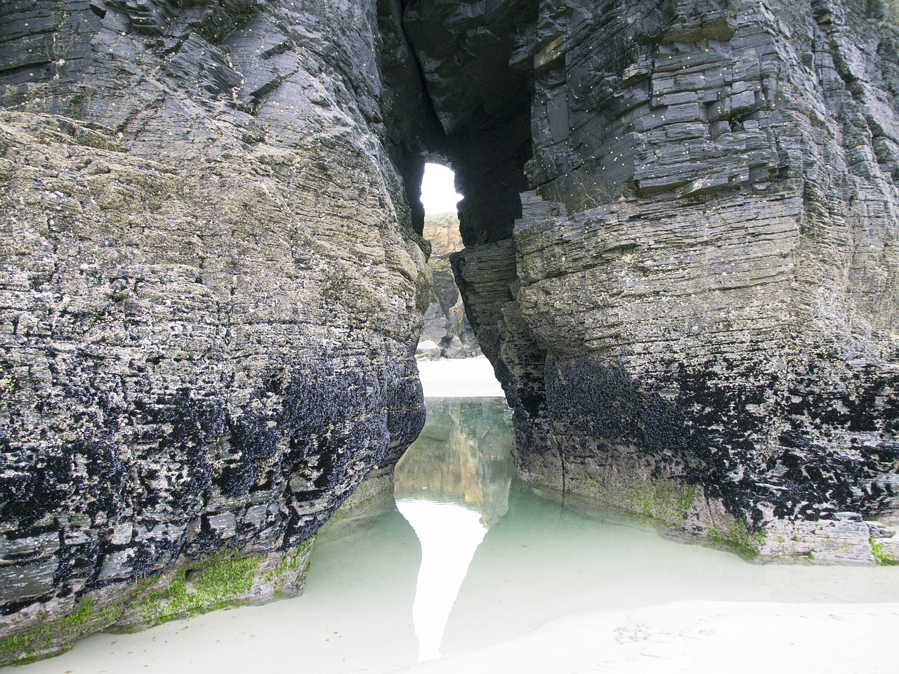 rocks cathedrals beach ribadeo free photo