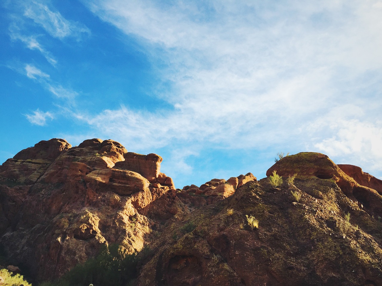 rocks boulders blue free photo