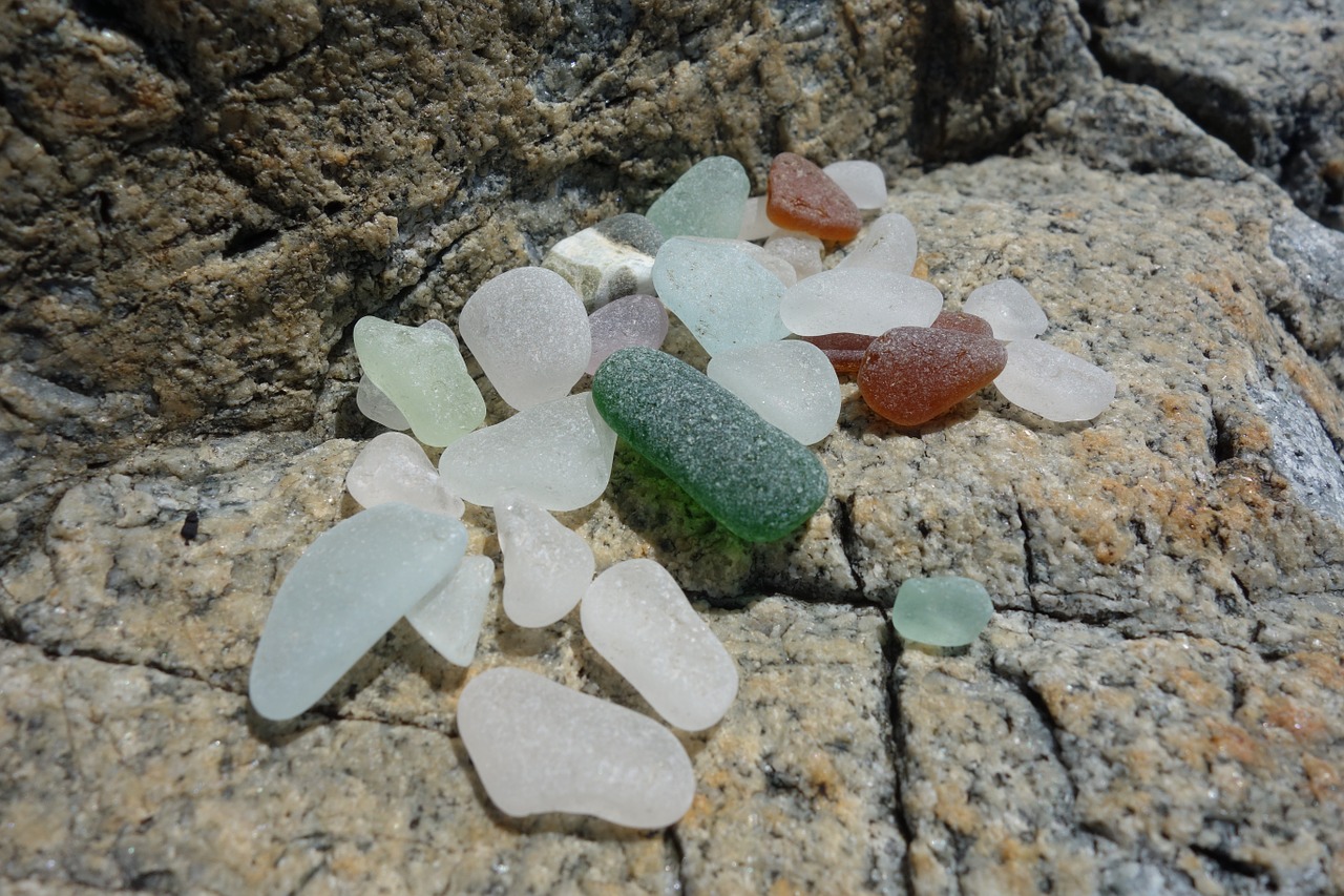 rocks sea glass free photo