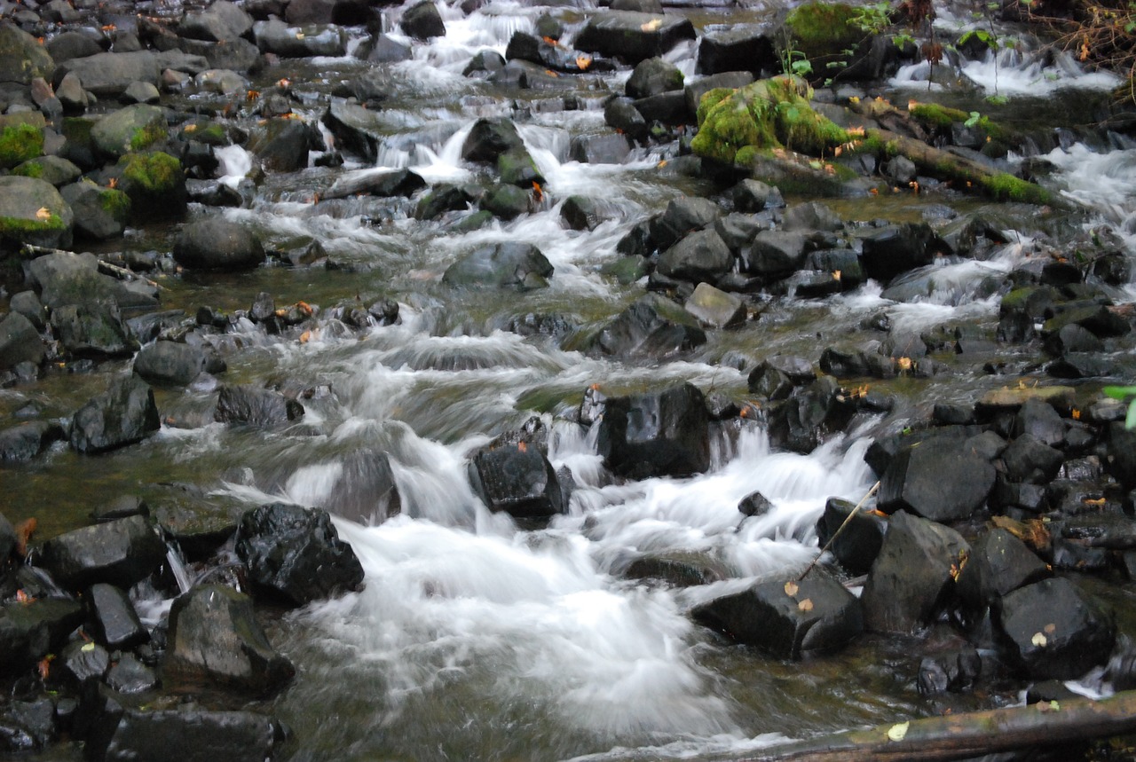 rocks water stream free photo