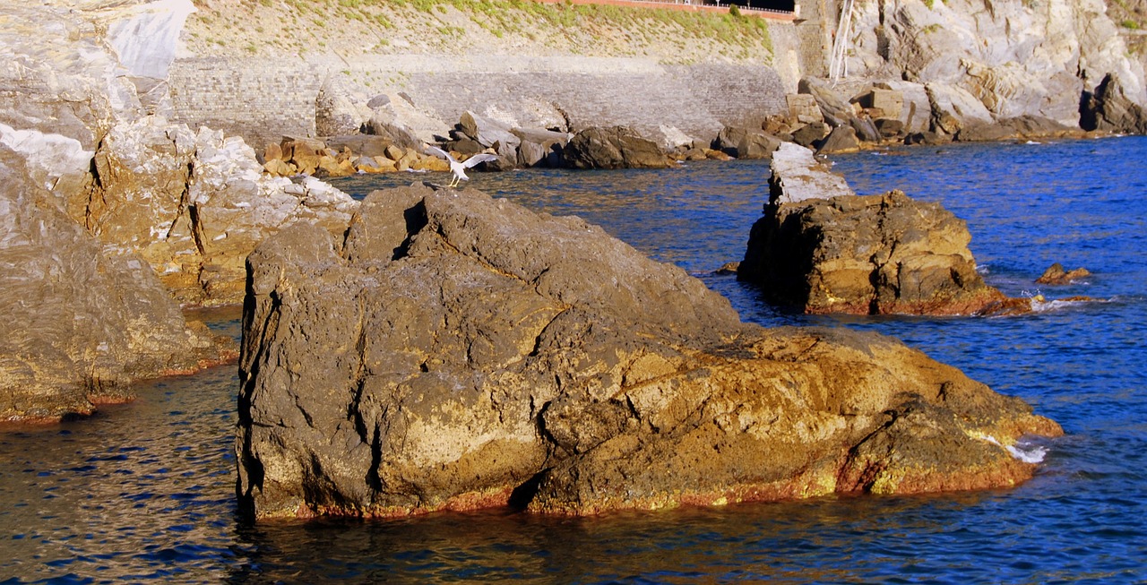 rocks cliff sea free photo