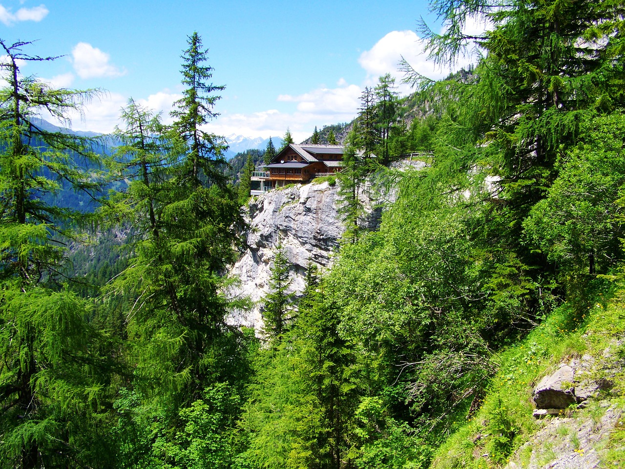 rocks house on the rocks alps free photo