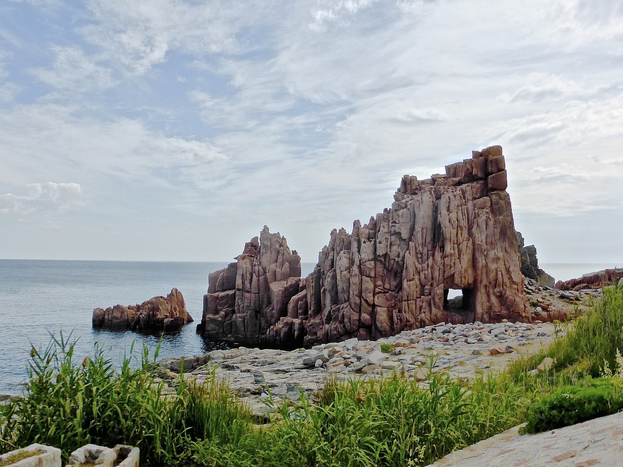 rocky coast seaside free photo