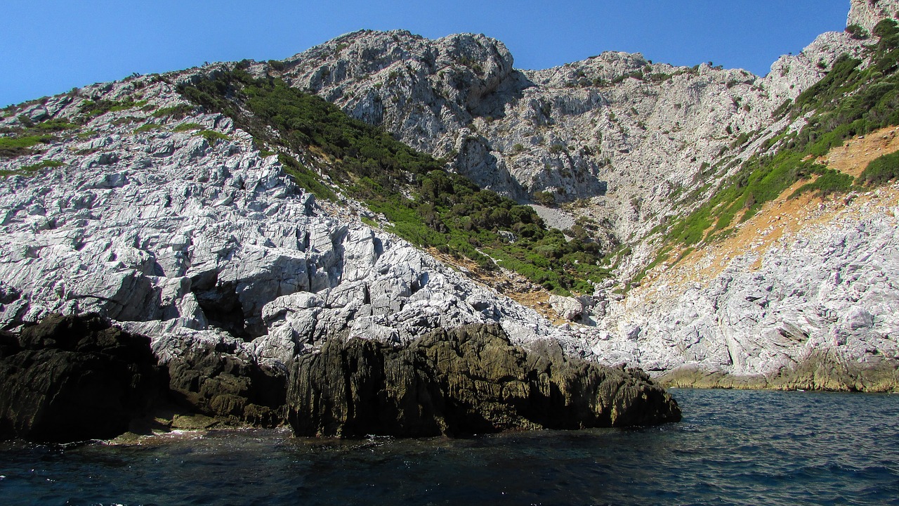 rocky coast cliffs sea free photo