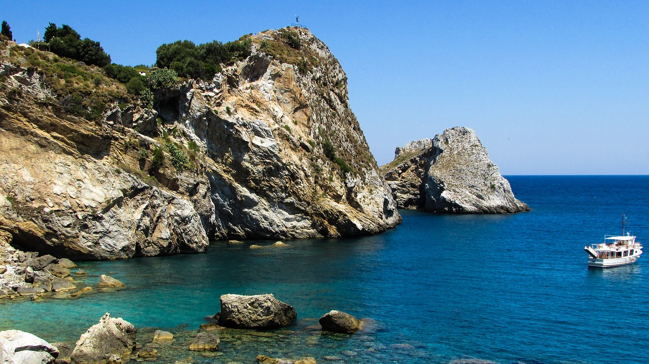 rocky coast cliffs sea free photo