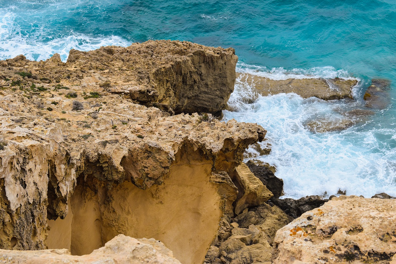 rocky coast cliff sea free photo