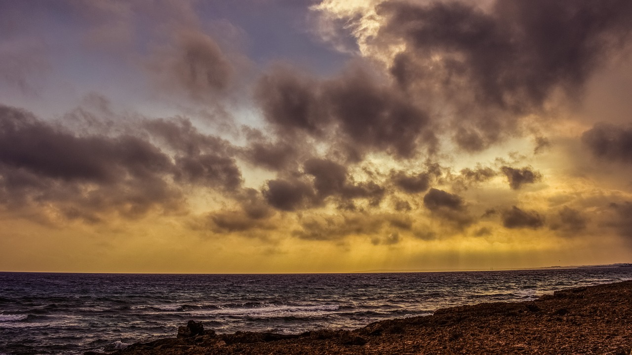 rocky coast sea afternoon free photo