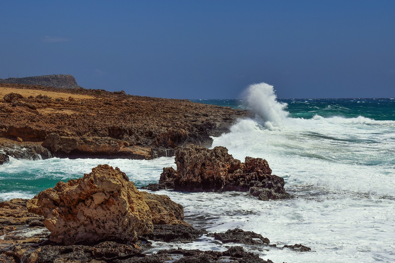 rocky coast rocks waves free photo