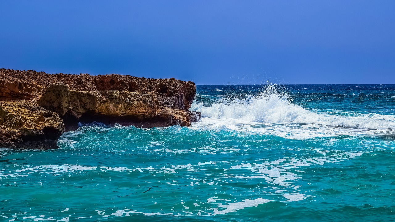 rocky coast sea waves free photo