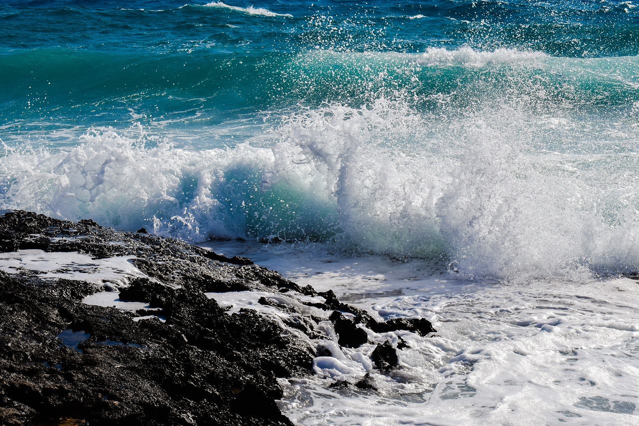 rocky coast wave crashing free photo