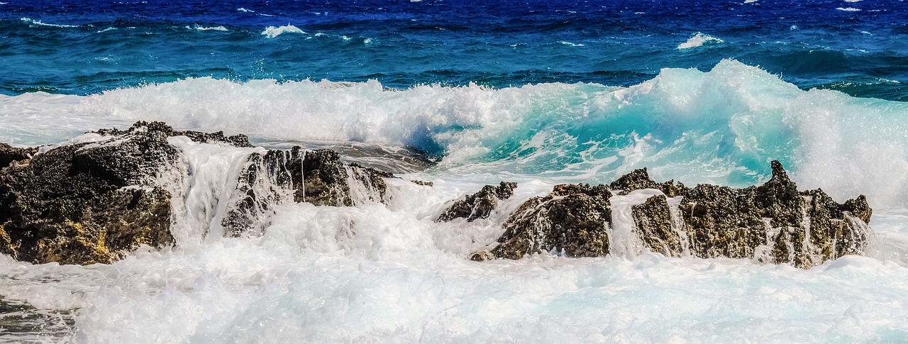 rocky coast wave sea free photo