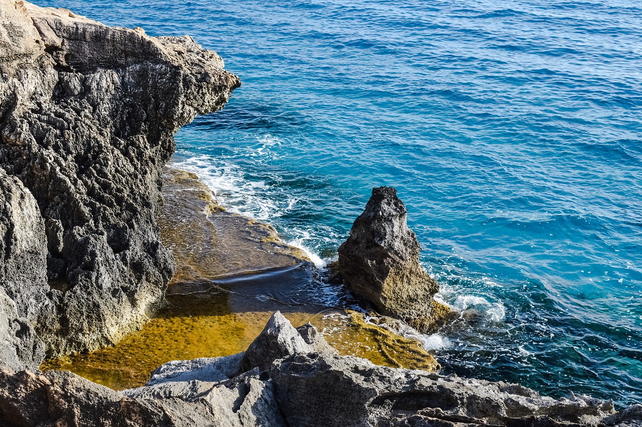 rocky coast formation rock free photo