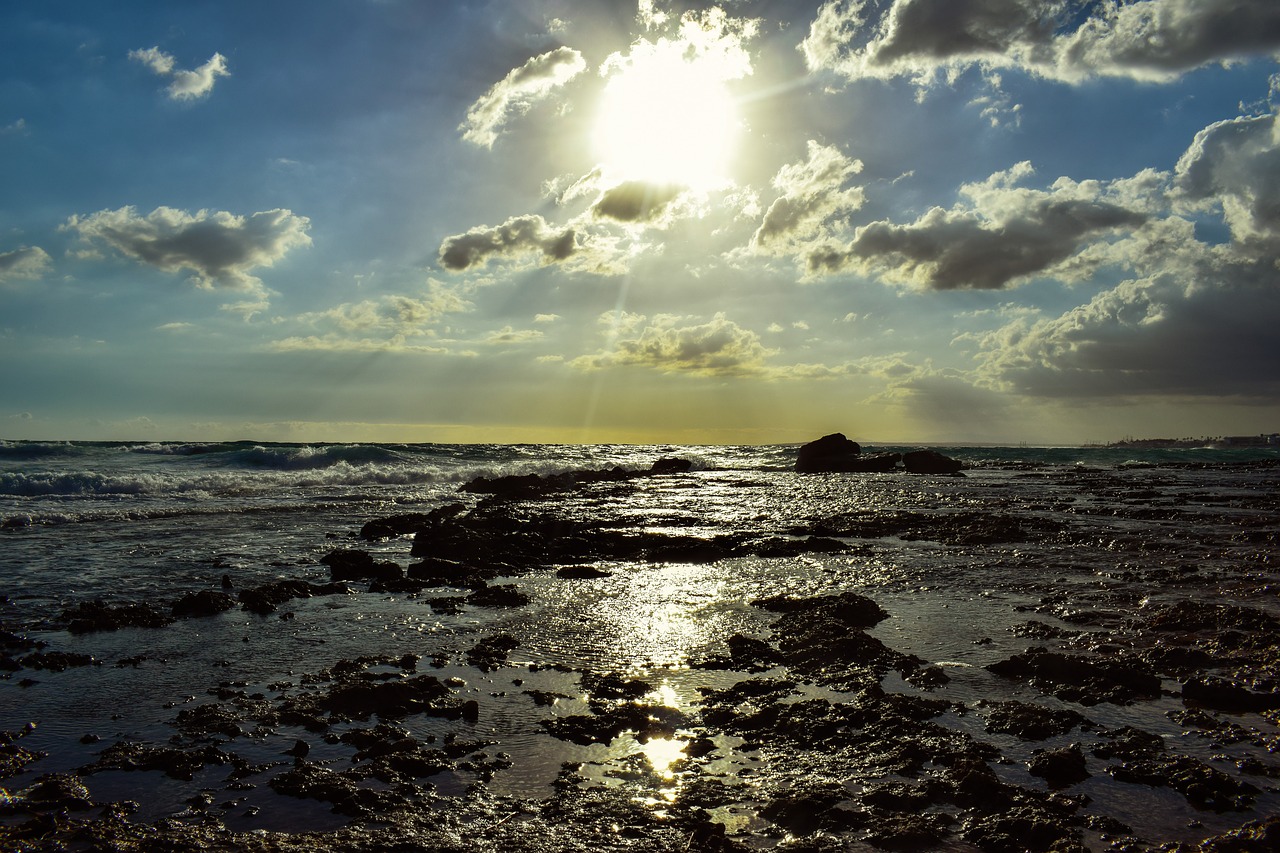 rocky coast sea sky free photo