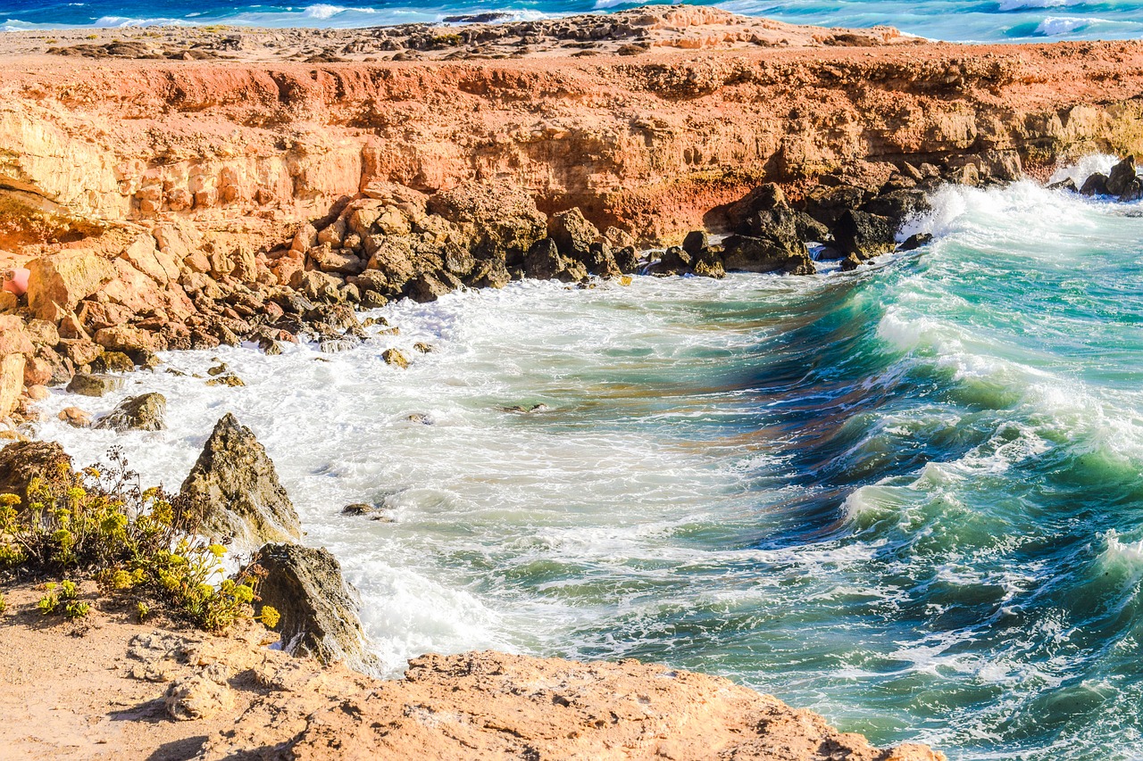 rocky coast cliff sea free photo