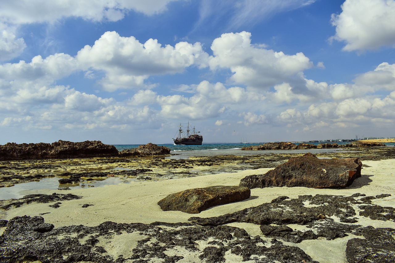 rocky coast sea sky free photo