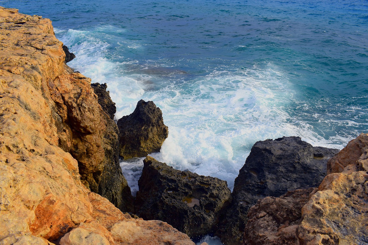 rocky coast cliff sea free photo