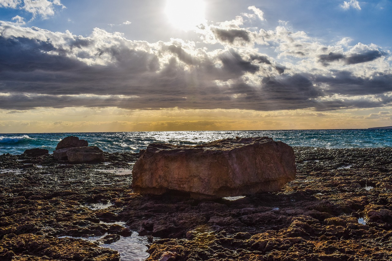 rocky coast rock sea free photo