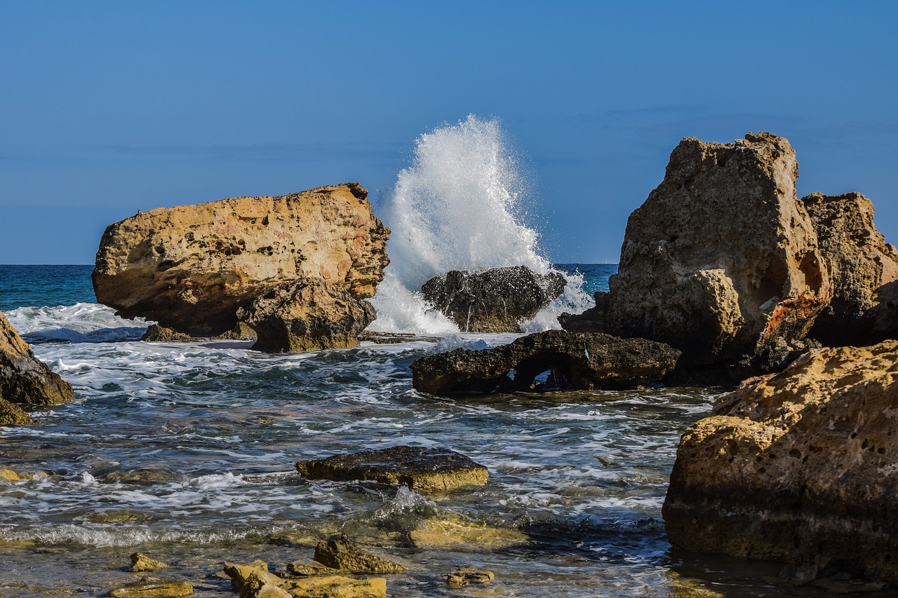 rocky coast rock seashore free photo