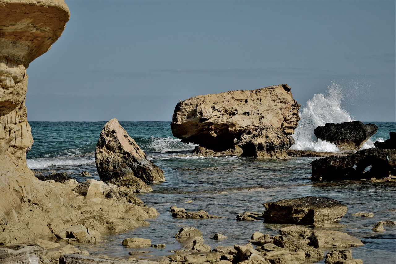 rocky coast rock seashore free photo