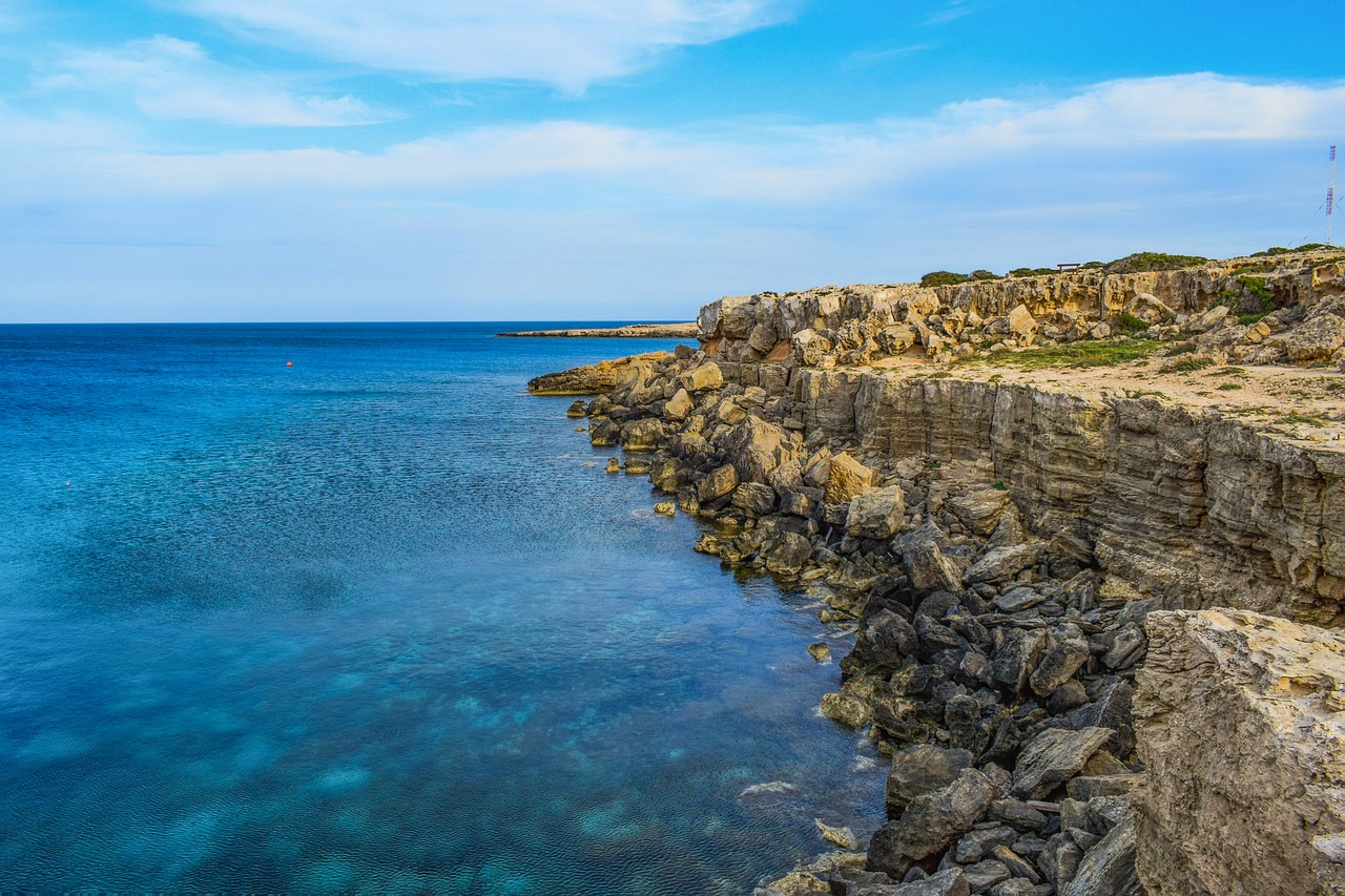 rocky coast sea seashore free photo