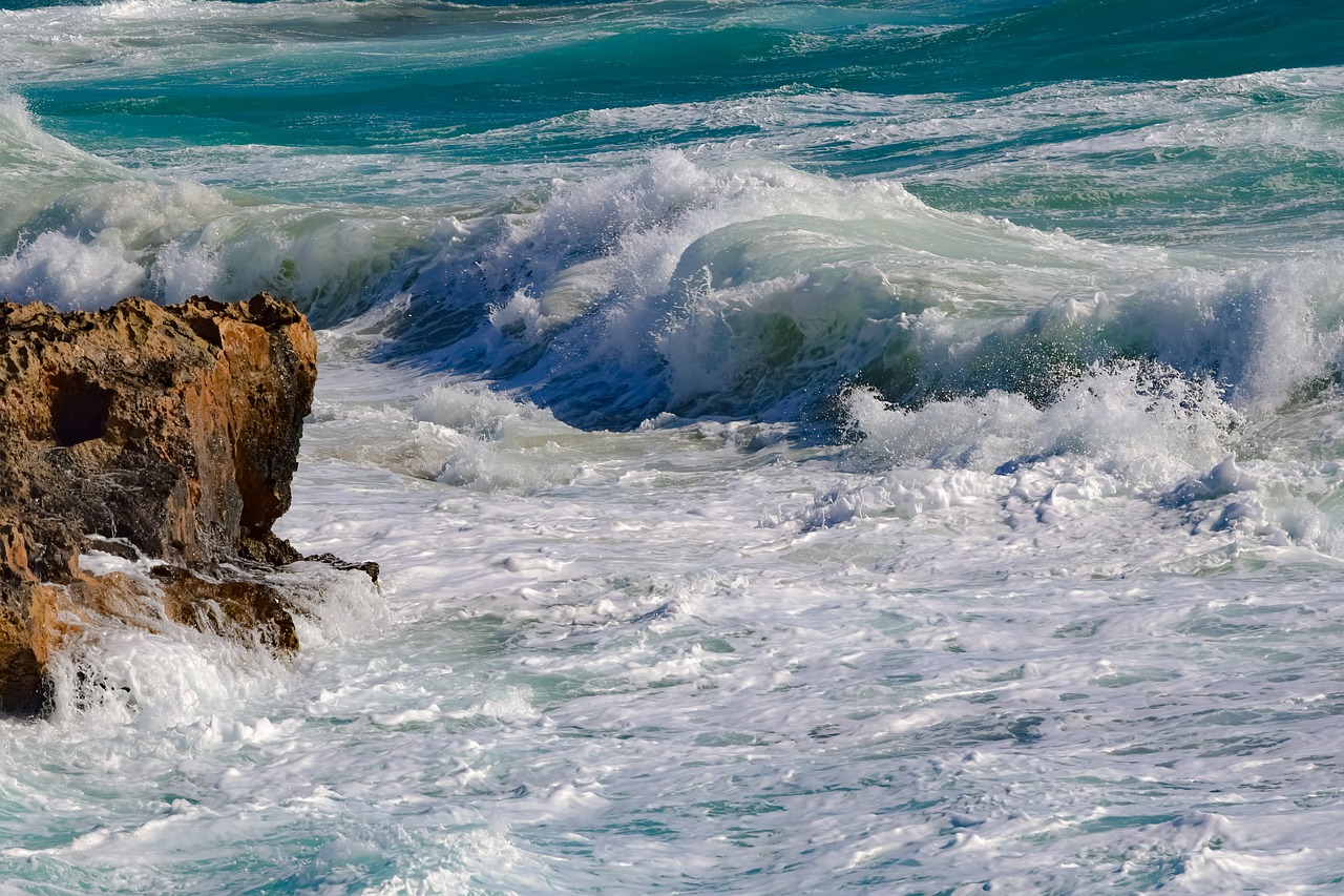 rocky coast  water  sea free photo