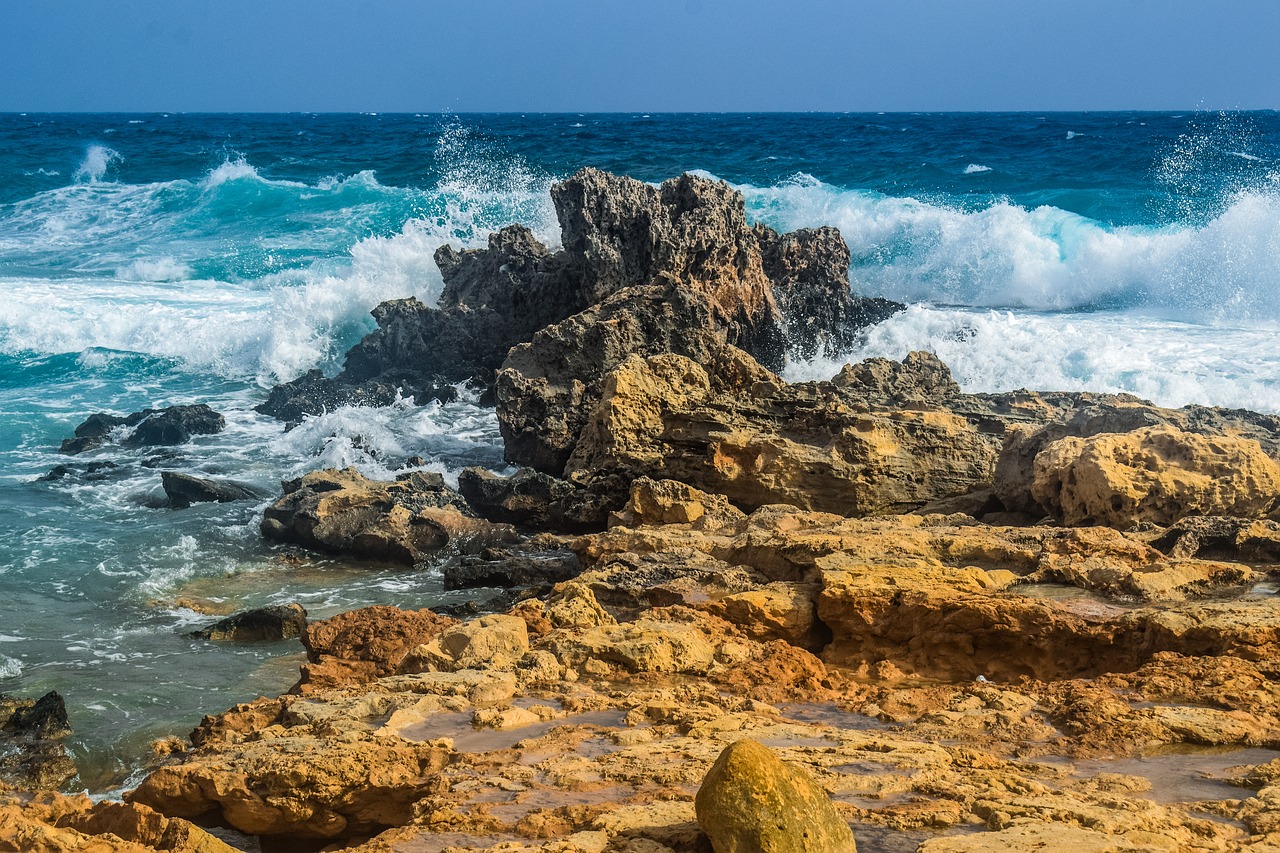 rocky coast  rock  sea free photo