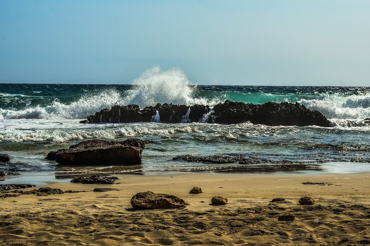 rocky coast  wave  smashing free photo