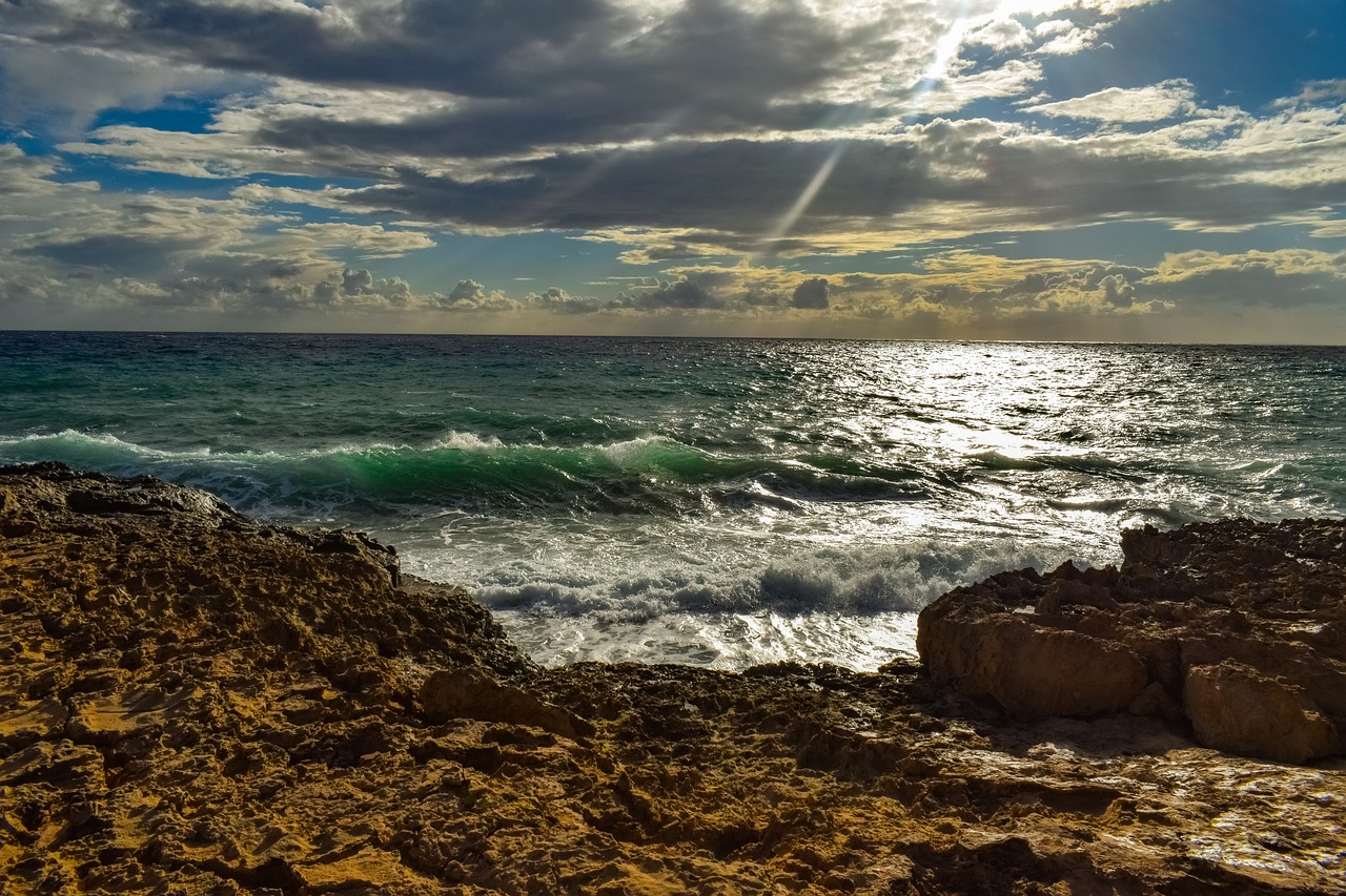 rocky coast  waves  sea free photo