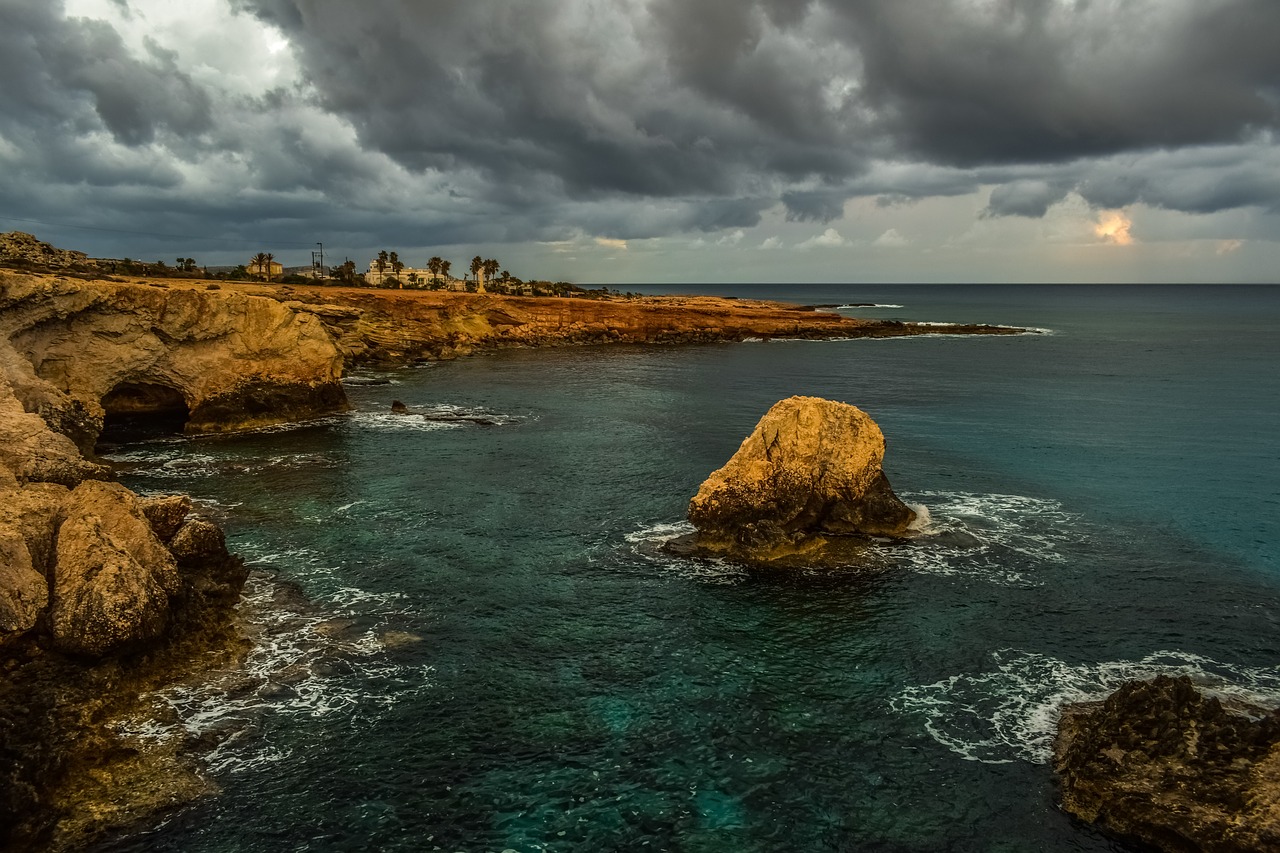 rocky coast  sea  nature free photo