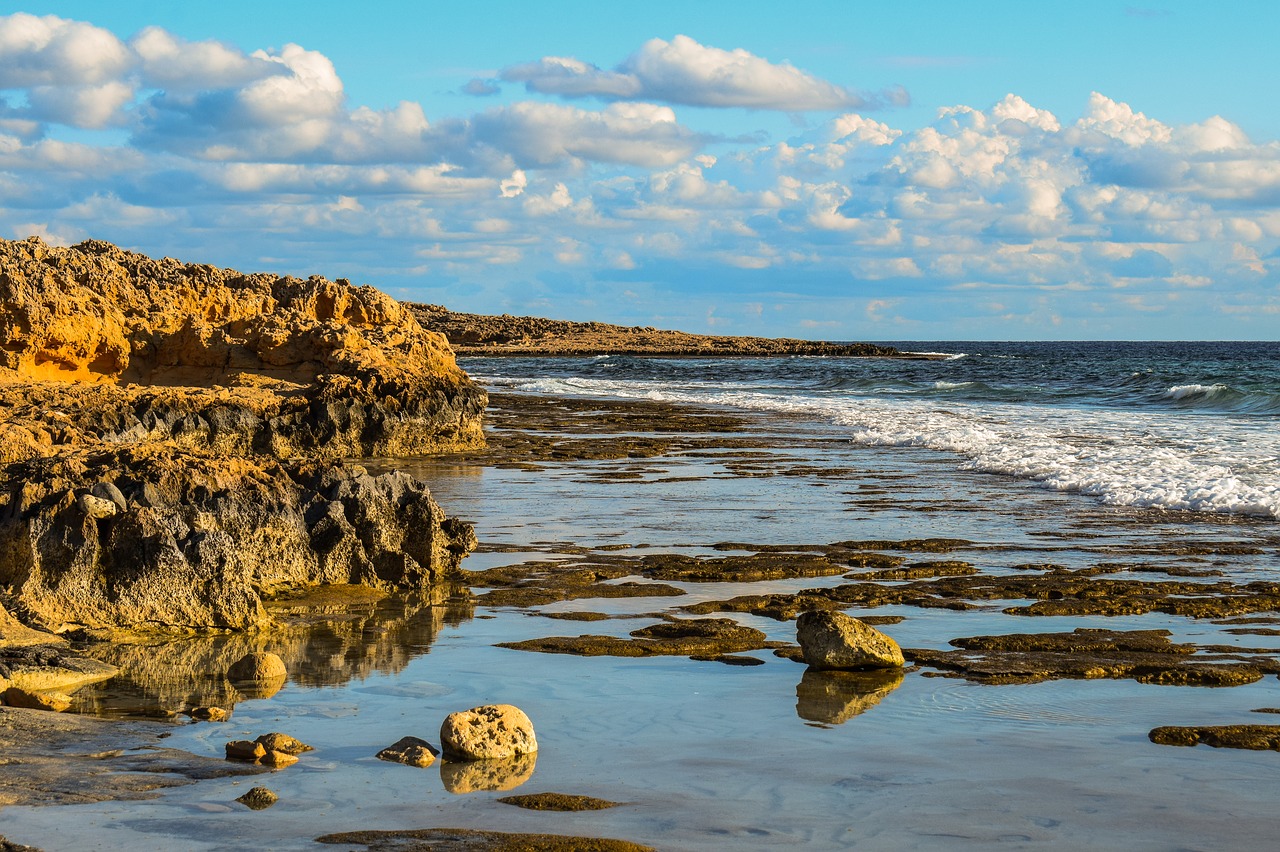 rocky coast  beach  sea free photo