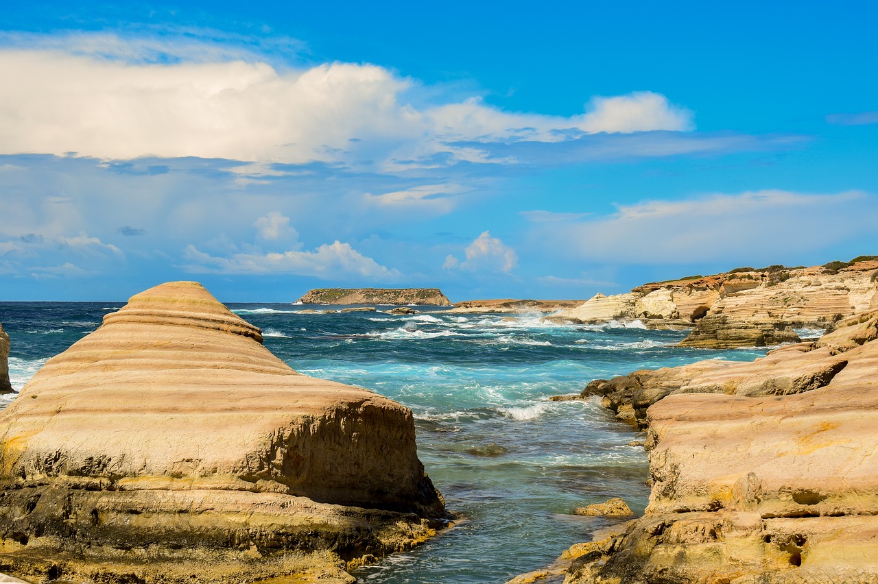 rocky coast  rock  formation free photo