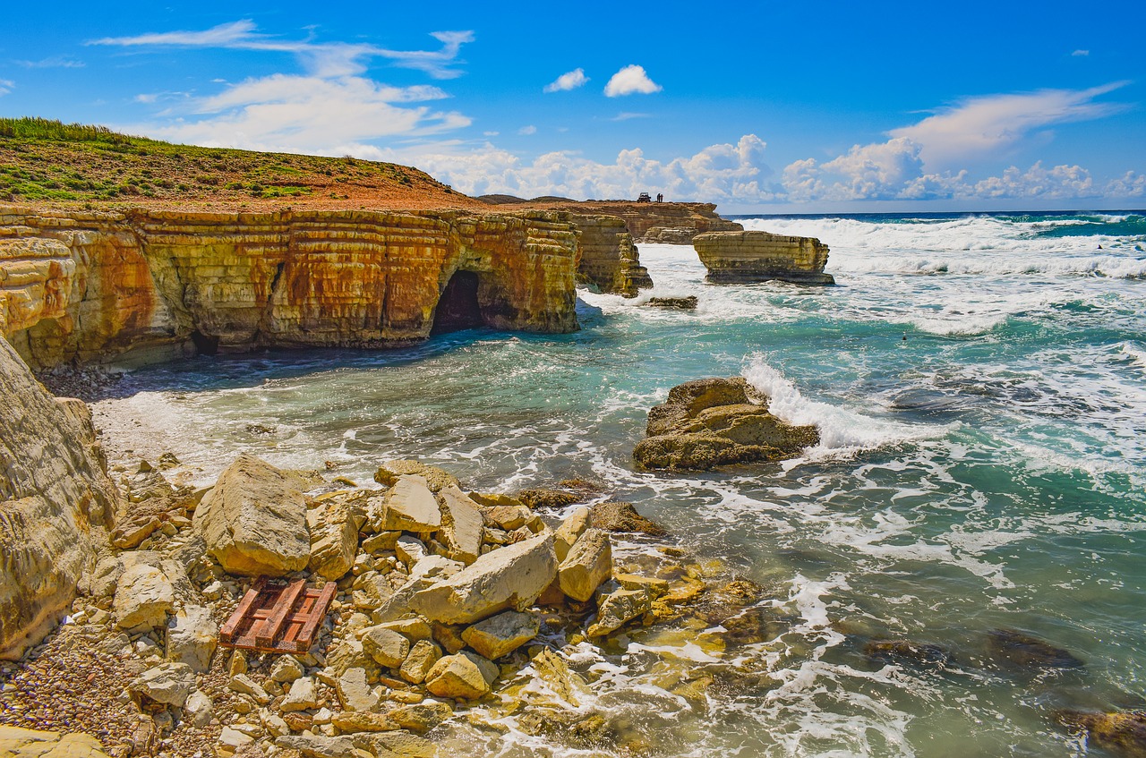 rocky coast  rock  formation free photo