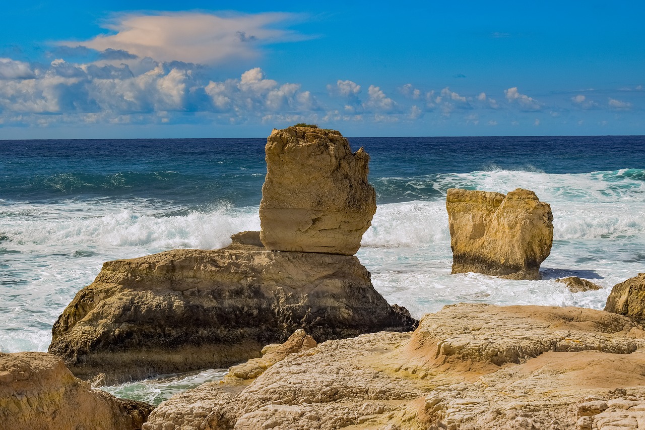 rocky coast  rock  formation free photo