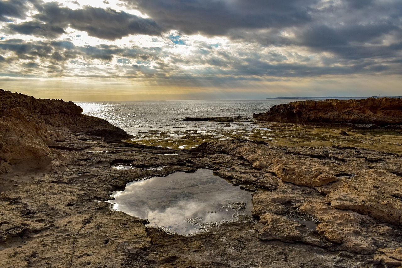 rocky coast  sea  nature free photo