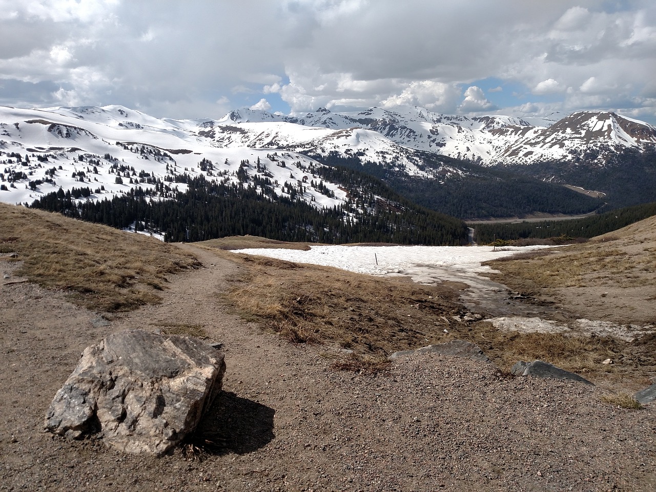 rocky mountains snow peaks free photo