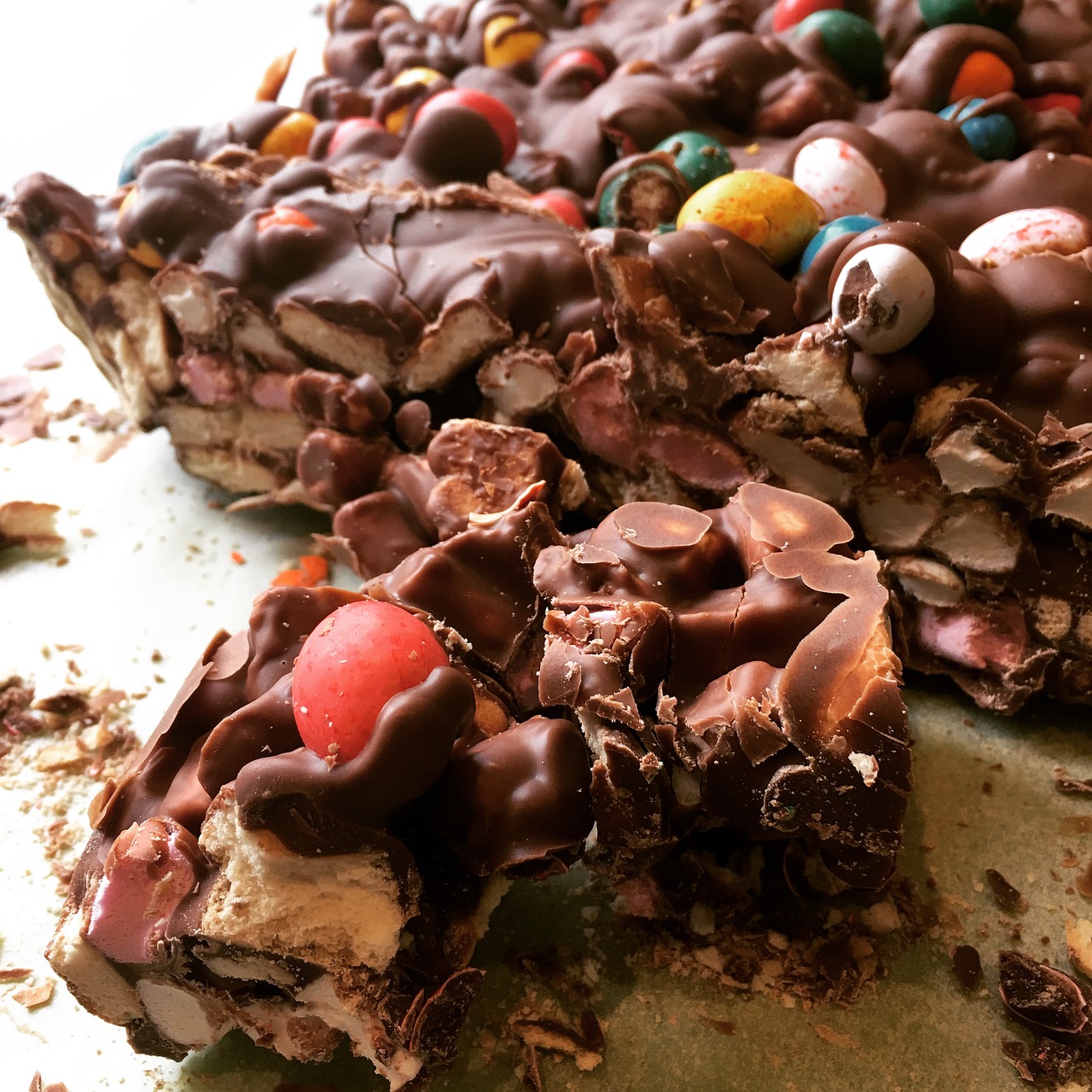 rocky road chocolate dessert free photo