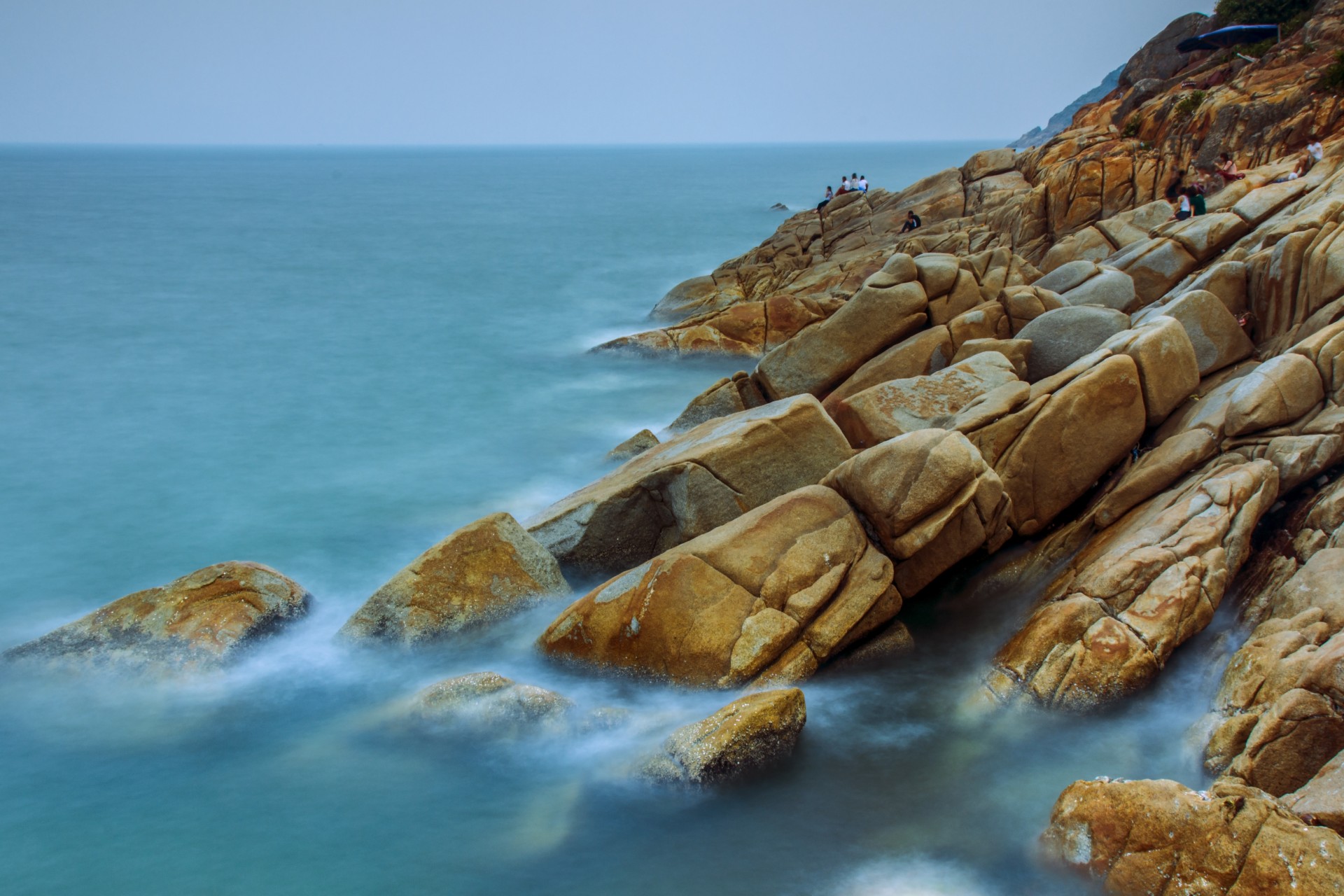 rocky shore sam son beach thanh hoa province free photo