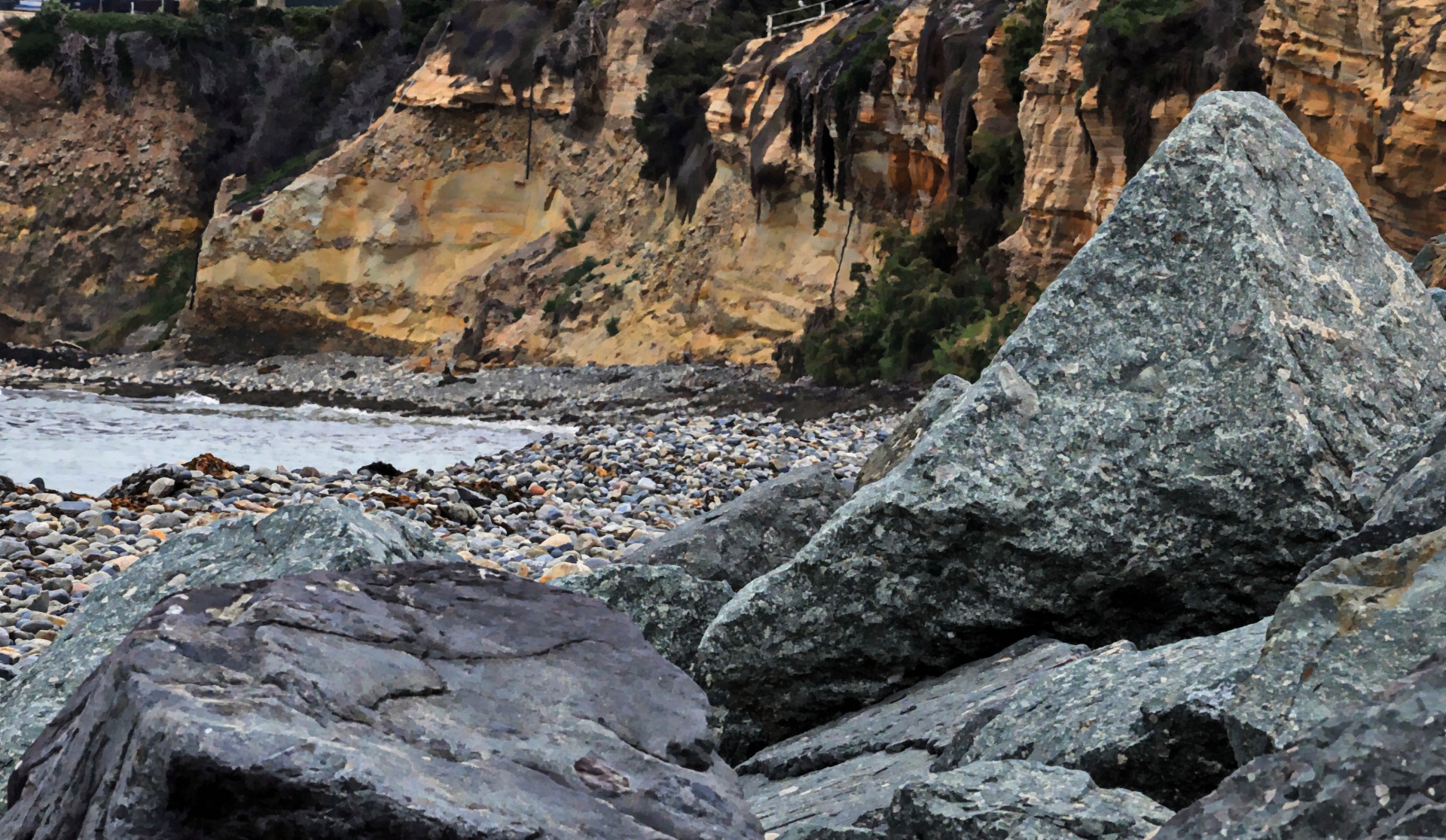 rock sea beach free photo