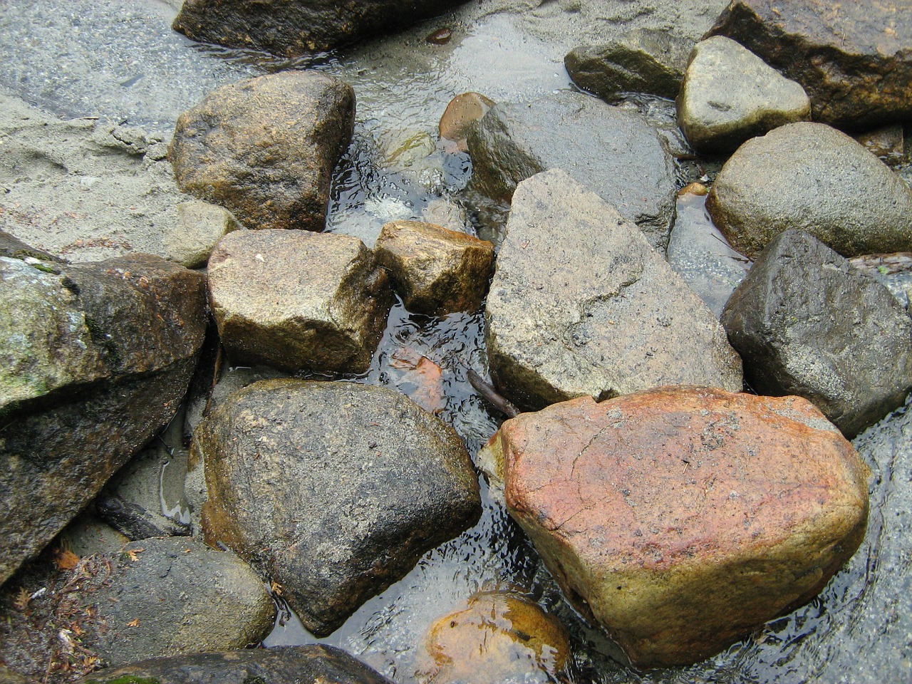 rocky stream spring water water free photo