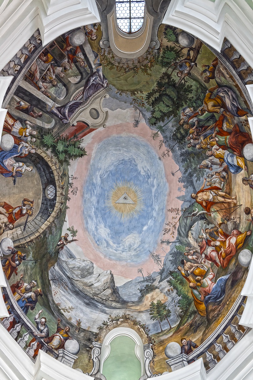 Download Free Photo Of Rococo Fresco Ceiling Painting Sky