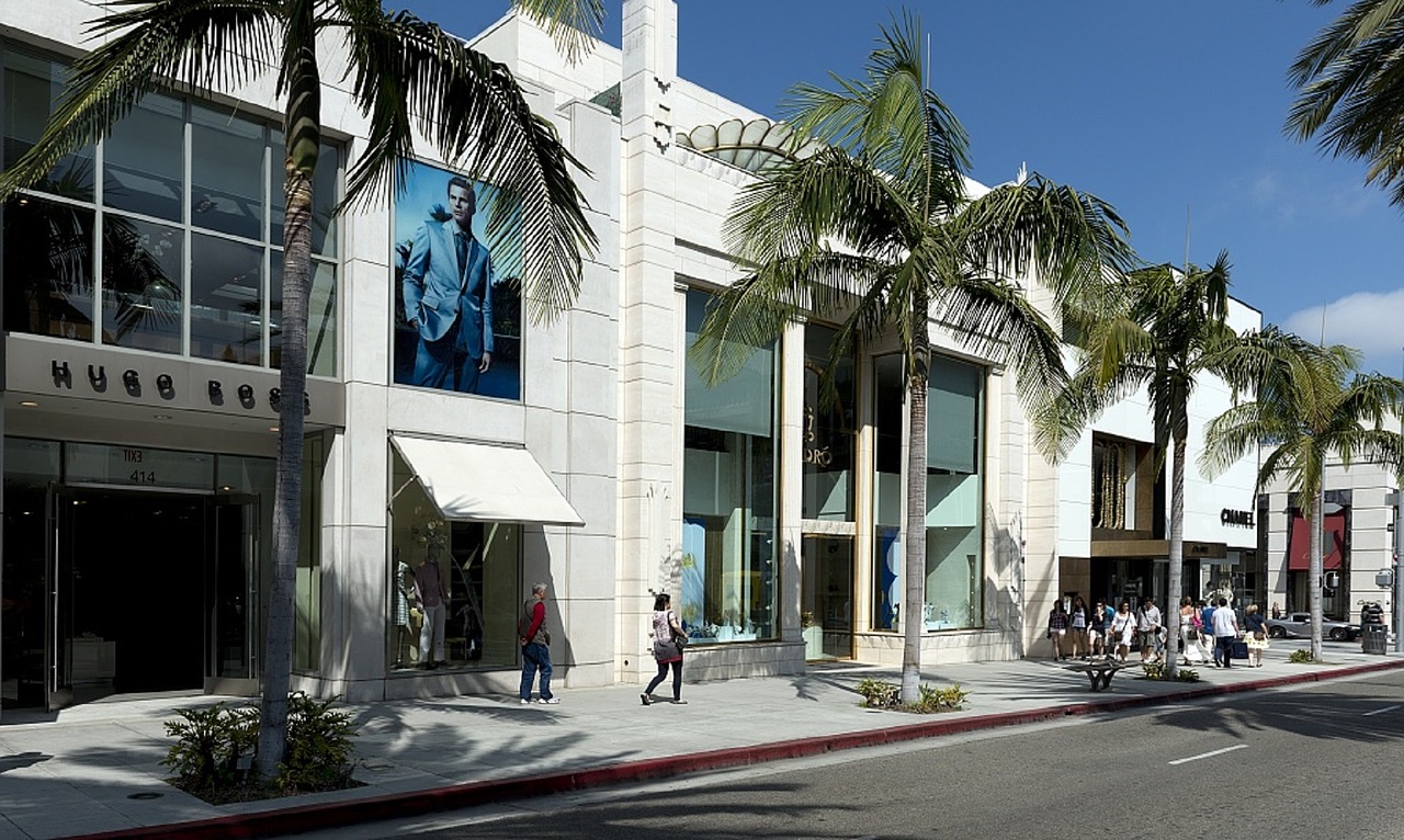 rodeo drive shopping beverly hills free photo