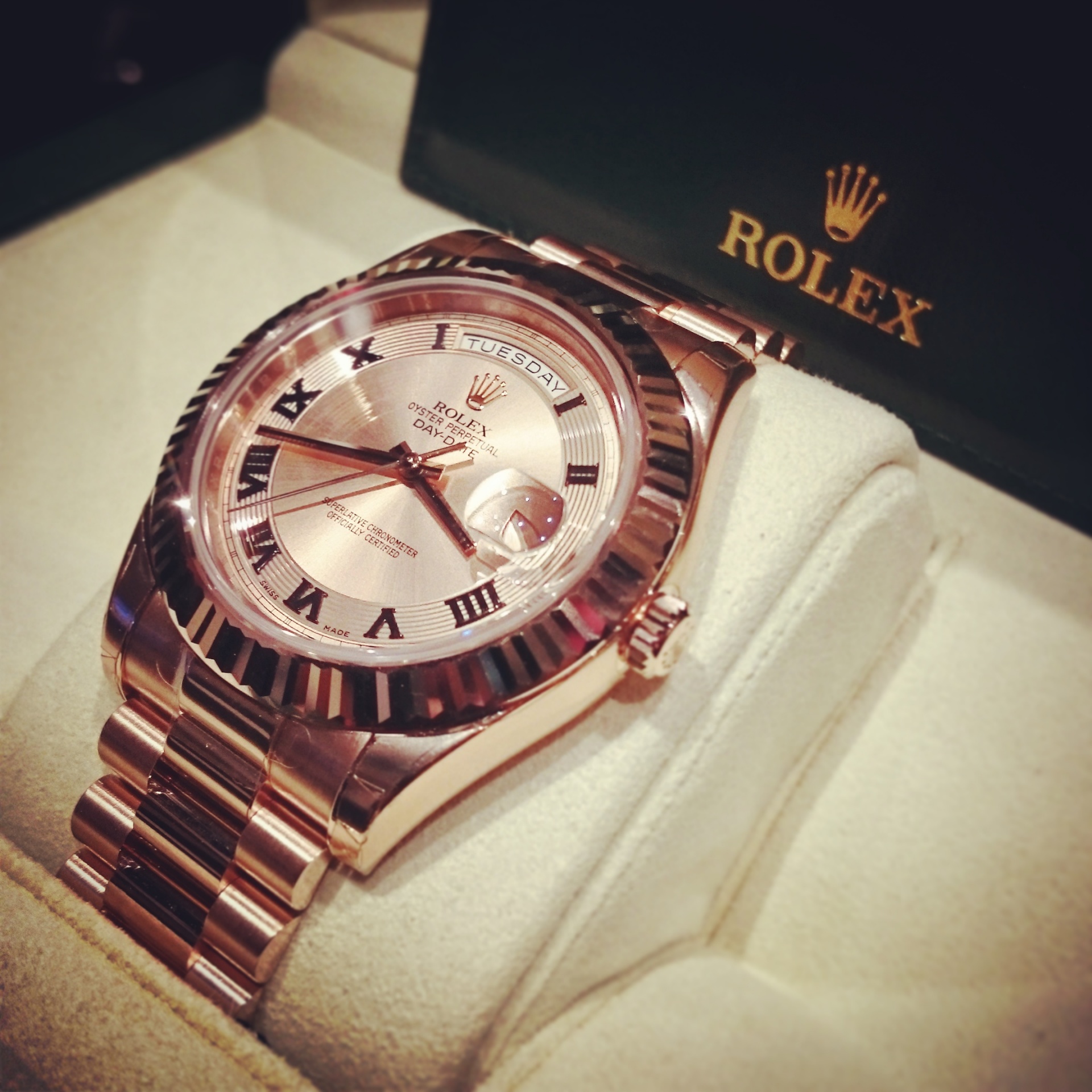 rolex oyster perpetual rose gold free photo