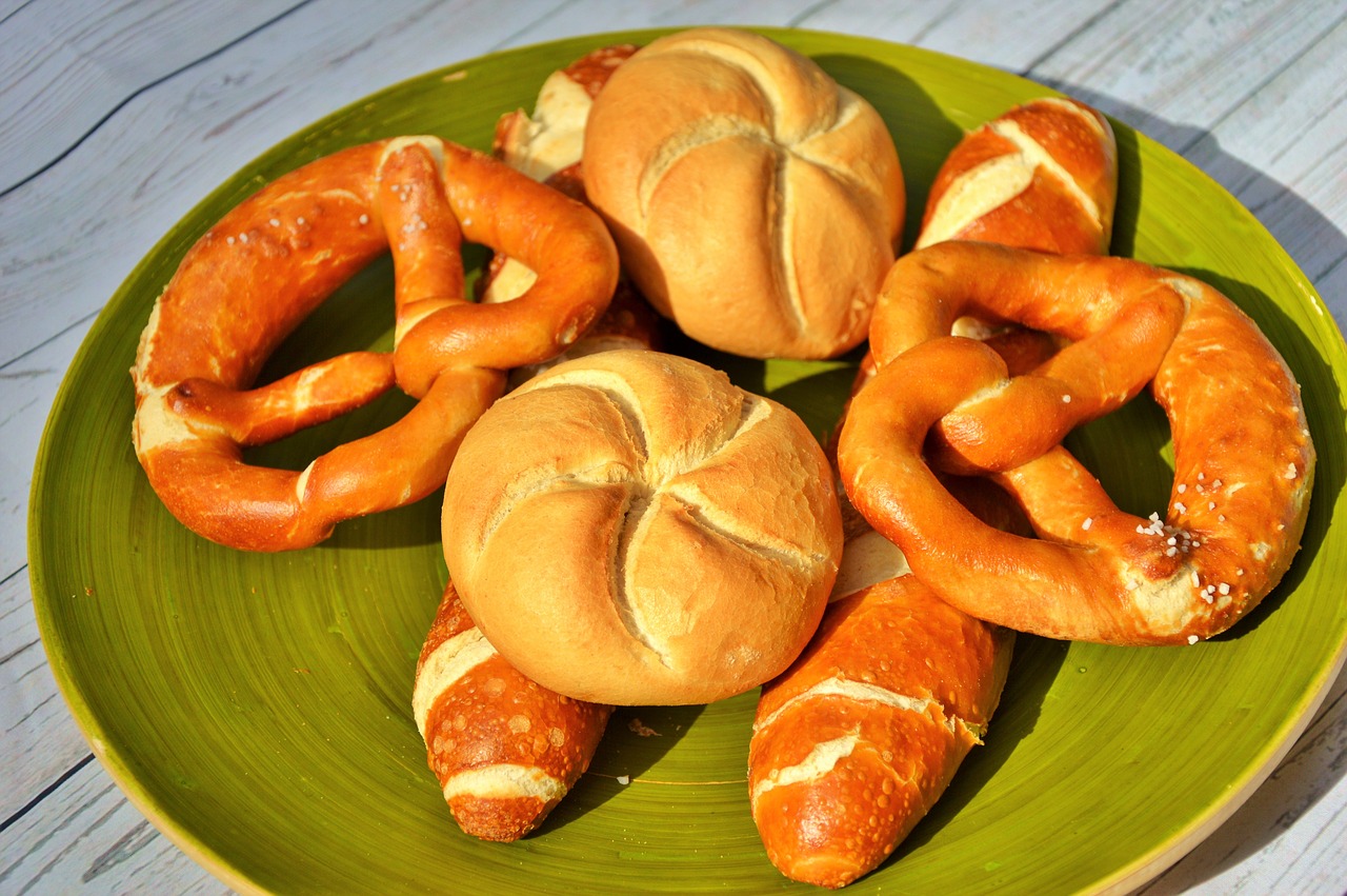 roll pretzels baked goods free photo