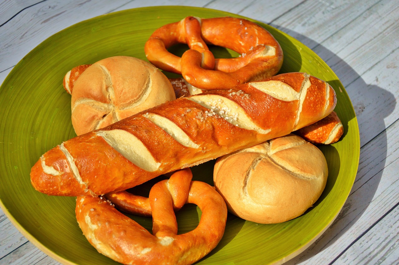 roll pretzels baked goods free photo