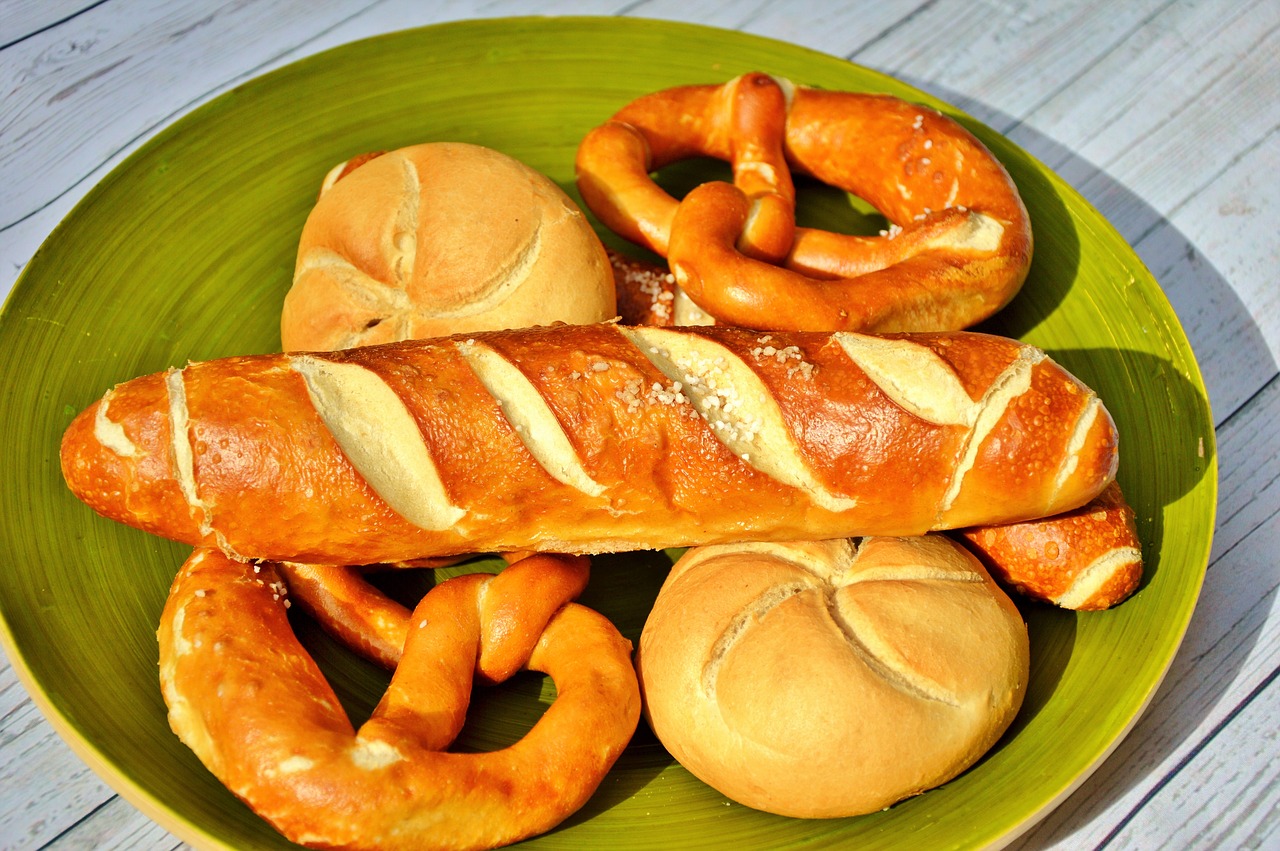 roll pretzels baked goods free photo